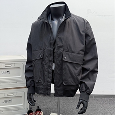 JK007假模大口袋工装教练飞行立领夹克聚酯纤维(S-3XL)TP38，男装夹克，电商A088
