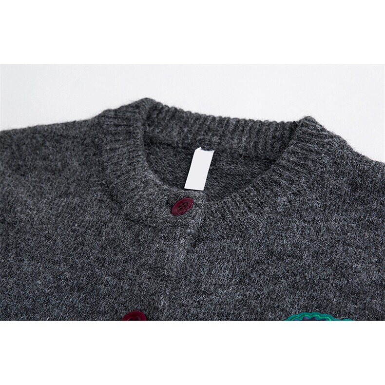 3D图美式撞色纽扣卡通刺绣长袖针织开衫毛衣A025-GM19577-P58,男装针织衫/毛衣,电商A025