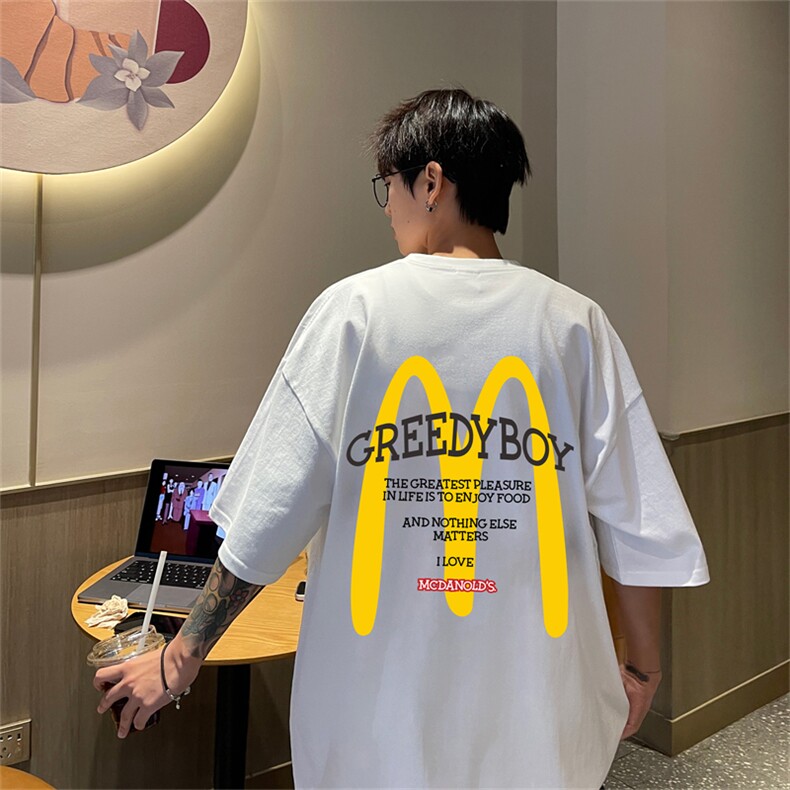 220g纯棉美式夏季短袖t恤男DT424-特批19,男装T恤,电商B370