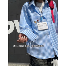 XZ809A/SYR38/P55/控78格子面料泡泡纱绣花腊肠狗长袖衬衫，男装衬衫，星座809A(原222-1)