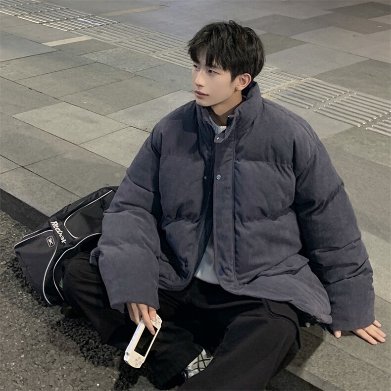 羽绒棉服男冬季休闲冬装潮牌加厚保暖灯芯绒外套男M0776-P105,男装棉衣,星座308B-2