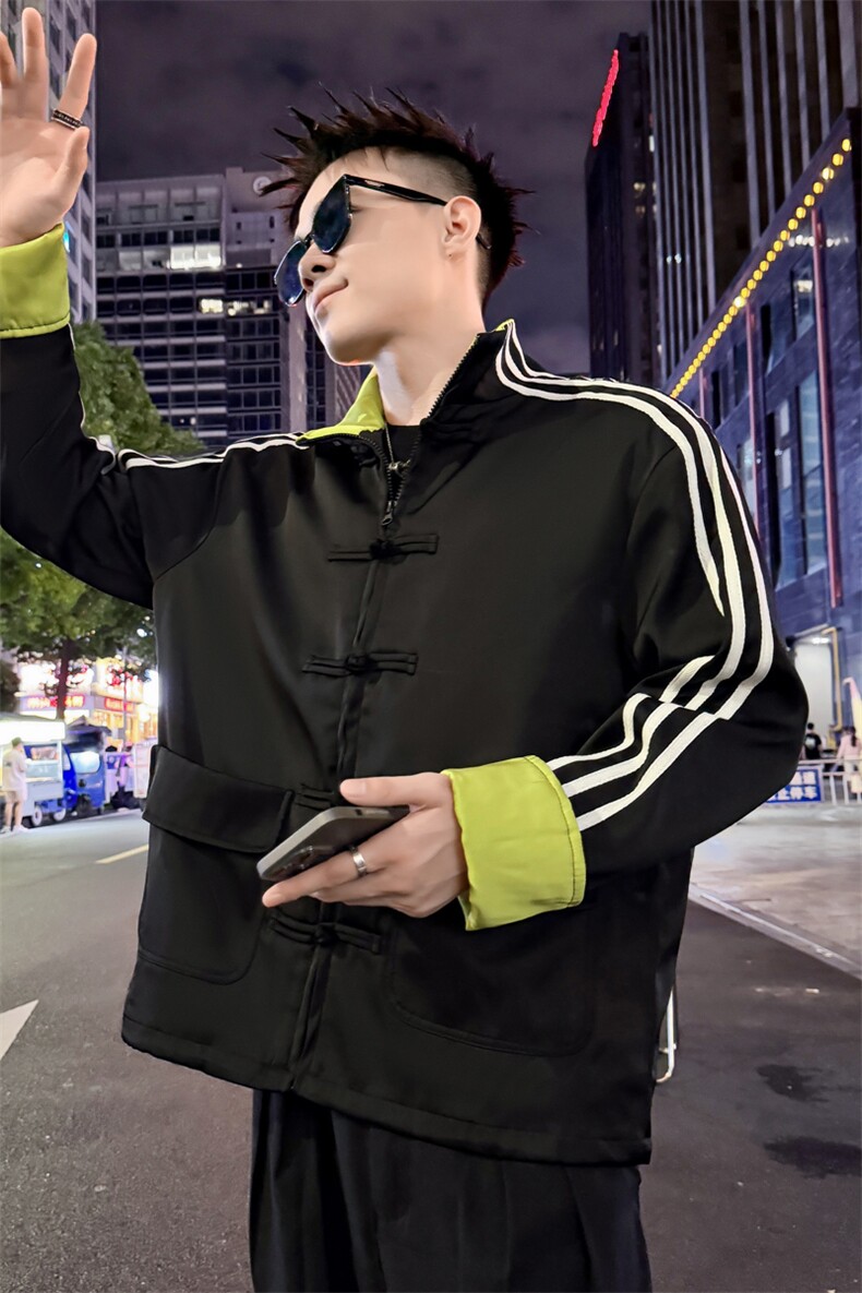 新中式立领夹克外套男秋季潮牌新款运动设计感上衣8011-P118控168,男装夹克,电商C208
