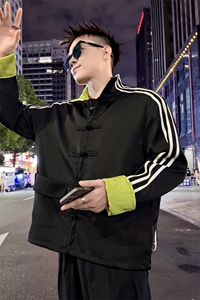 新中式立领夹克外套男秋季潮牌新款运动设计感上衣8011-P118控168图片
