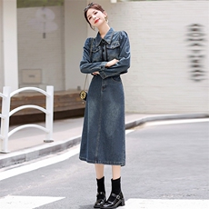 【春季现货】套装女2024春夏女装韩版时尚气质半身裙显瘦复古盘扣，女装套装/套裙，意芙黎