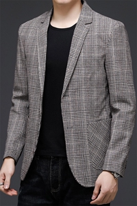秋季新款西装男西服简约外套西服商务休闲小西装单西图片