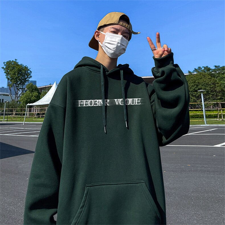 抖音得物供货可提供视频春装重磅美式宽松连帽卫衣DL2410,男装卫衣,电商A486-1