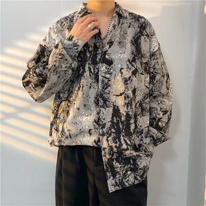 长袖衬衫男港风日系韩版潮流帅气衬衣C2317P32图片
