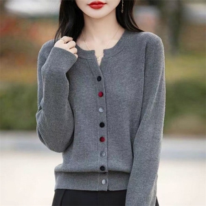 洋气减龄时髦洋气针织开衫外套女装2025春新款高级感别致漂亮上衣图片