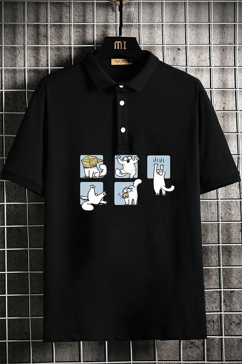 PL57097-P35翻领短袖polo衫男大码胖子半袖t恤男有领保罗衫,男装Polo衫,电商A040A