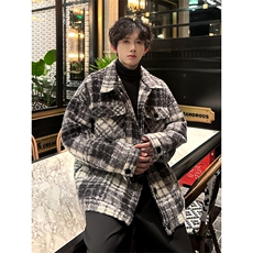 秋季新款男士格子夹克韩版简约外套上衣服A071-JK111-P125，男装夹克，电商A071