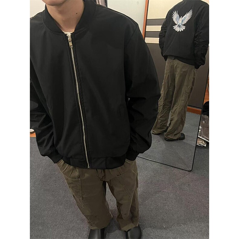 和平鸽刺绣元素外套飞行员夹克JK733特P70,男装夹克,星座908-1