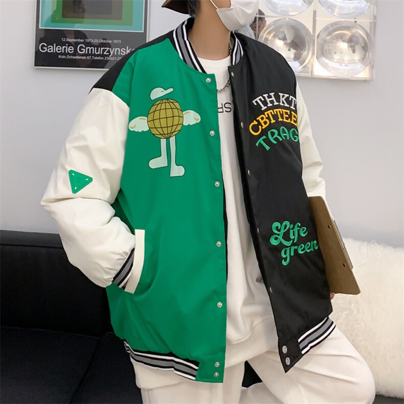面料升级2022港风棒球服夹克棉衣男棉服女棉袄外套3313-P90控138,男装夹克,星座207