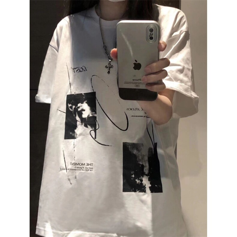 T0712-P302025夏季新款百搭休闲短袖男女款慵懒风美式复古上衣,男装T恤,星座617A-2