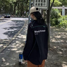 美式高街解构工艺速干长袖T恤男女款防晒罩衫户外运动潮牌骑行服，男装防晒衣，电商A486