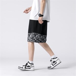 1夏季短裤男潮流五分裤时尚休闲腰果花短裤男A210-K8516-P25控39图片