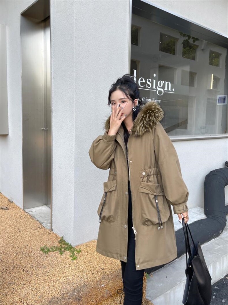 狐狸毛派克服，其它，贻思茗