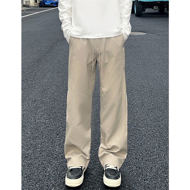秋季新款休闲裤百搭拼接宽松直筒长裤抖音品质A111-A397-P37,男装休闲裤,电商基地A111