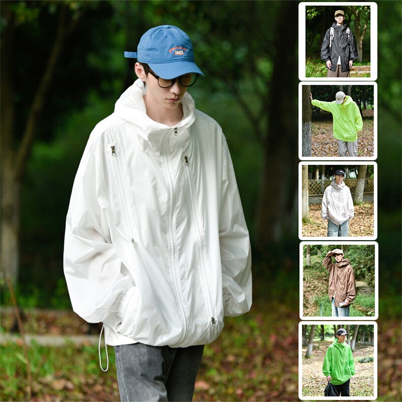 F8888/P50防晒指数UPF50+有报告防紫外线防晒服男外套防晒衣，男装防晒衣，电商A141