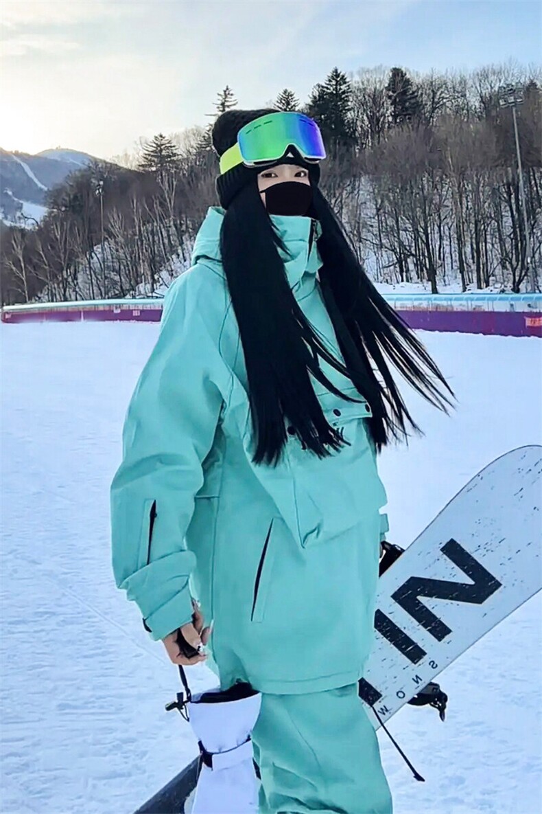 冬季户外运动单板大口袋滑雪服男加绒银狐绒防水防风外套M25-P175,男装棉衣,电商A001