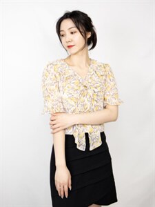 【现货】夏季新款小碎花小衫图片