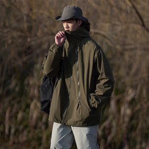春季新款潮机能风拉件连帽冲锋衣外套宽松百搭夹克CYJK9126-P80图片