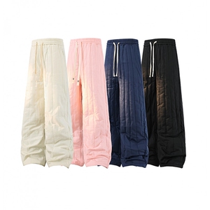 8XL-M 加厚夹棉保暖长裤棉麻绗缝竖格休闲裤加棉棉裤K9111P68控88图片