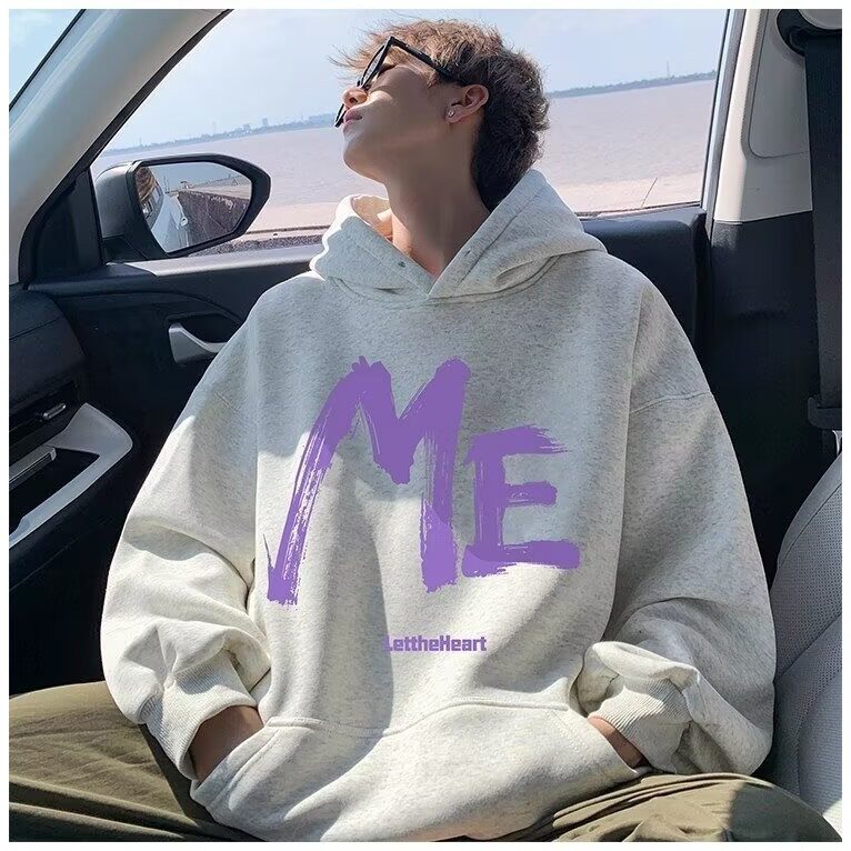 后包薄双帽卫衣原宿流行简约潮流新款百搭气质文艺时尚日系慵懒，男装卫衣，星座1210-1