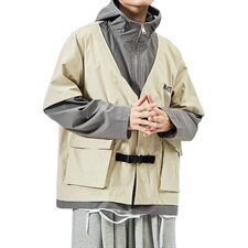 2021日系秋季新款男士宽松假两件休闲外套男夹克外套JK66/P75，男装夹克，星座608A