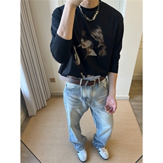 长袖休闲衬衫中世纪吸烟少女T恤衫D328-CX7709-P29，男装衬衫，电商D328