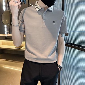 夏季短袖高品质大码T恤刺绣时尚翻领Polo衫上衣T0233-P48图片