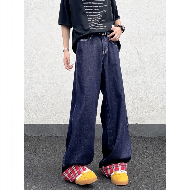 美式高街小众牛仔裤男女个性百搭休闲裤N5084/P48,男装牛仔裤,电商D202-1