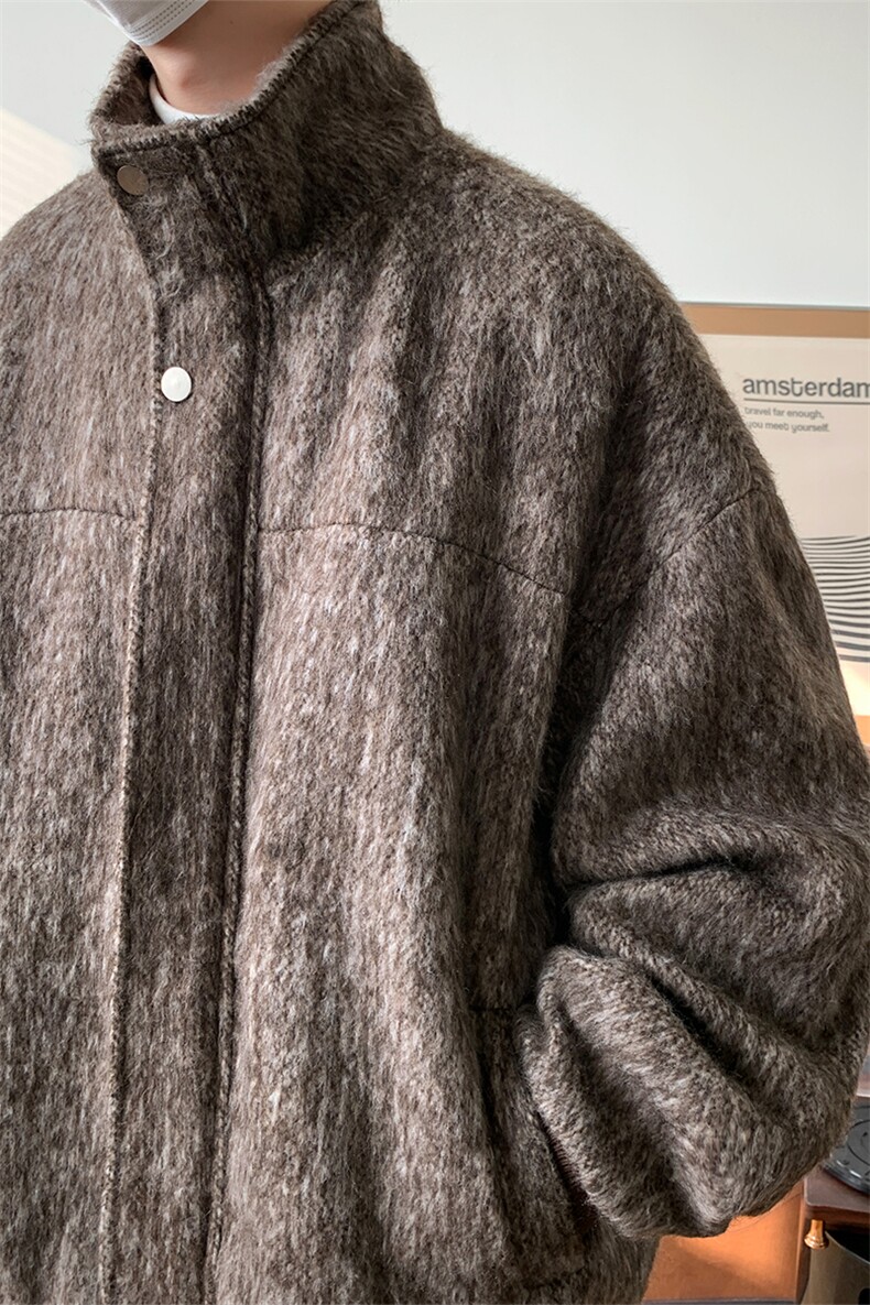 冬季毛呢外套D7018-TP115188情侣休闲宽松保暖夹棉立领夹克,男装夹克,电商A102