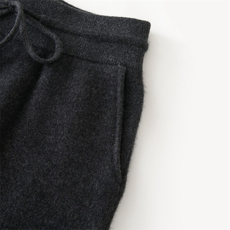 2025年秋季新款百搭女士抽绳长裤百搭直筒裤,女装休闲裤,品秋羊绒