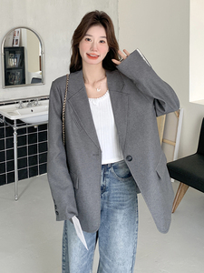 炸街减龄西装外套女2025春季新款英伦风宽松显瘦休闲小西服上衣潮图片