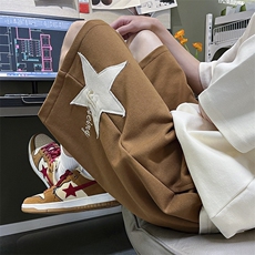 夏季休闲宽松五角星贴布短裤五分裤712-A406-P45，男装休闲裤，星座712