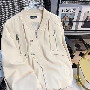 美式复古高街工装多口袋飞行员棒球服外套男ins宽松夹克 JK673图片
