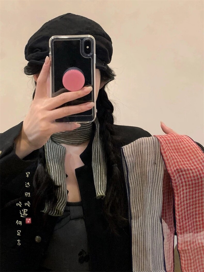 百搭小丝巾2025秋季新款韩版女装薄款装饰,饰品丝巾,斯尔特羊绒
