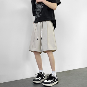 8XL-M 特大码中性松紧腰休闲冰丝西装短裤五分裤百搭凉DK1531P28图片