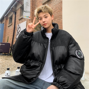 PU皮棉服冬季宽松港风棉衣立领冬装棉袄PM01-P115限158抖音控178图片