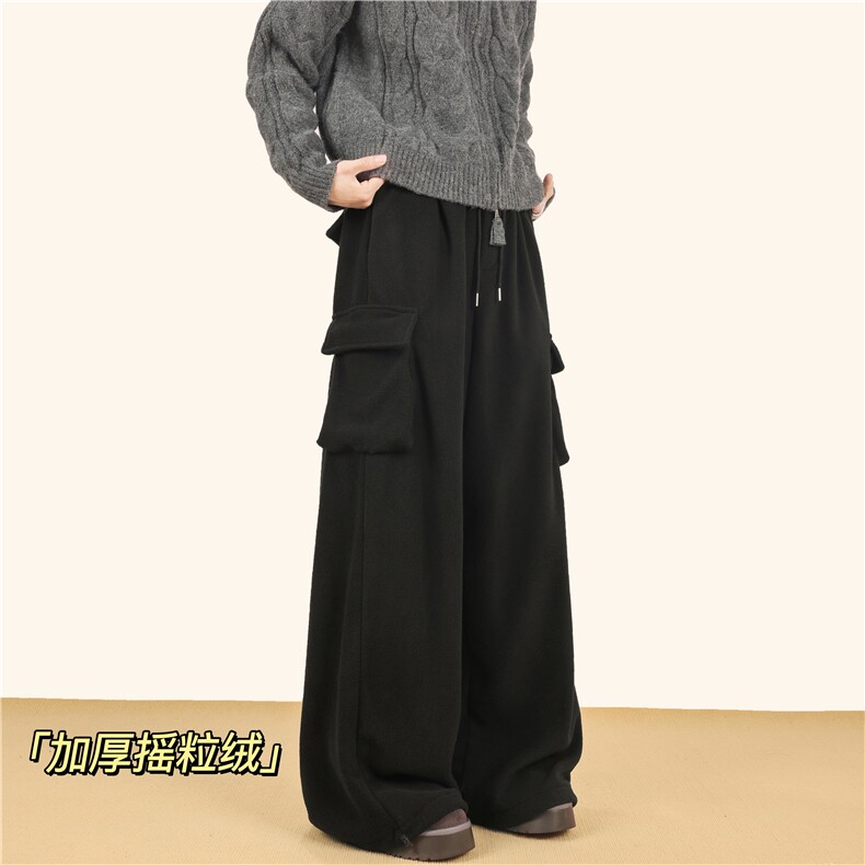 冬季新款加厚摇粒绒侧边大口袋保暖休闲裤B315-K25906-特p40控78,男装棉衣,电商B315