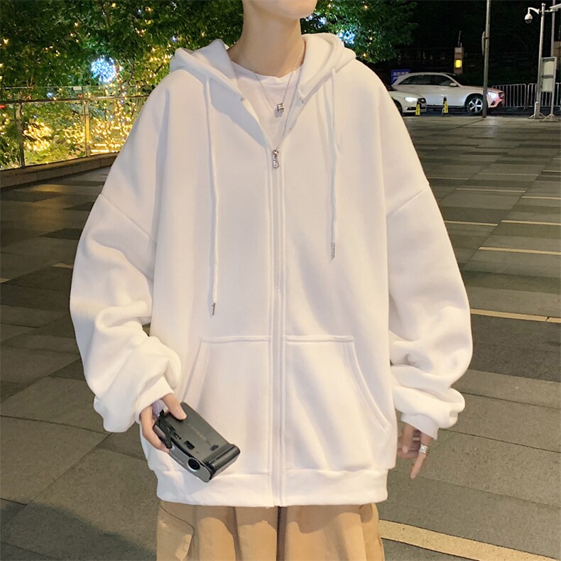 ！秋冬季开衫男士连帽卫衣男港风ins韩版潮流上衣男KS200-P40图片