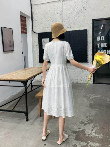 白色蕾丝少女裙，女装，水锦红