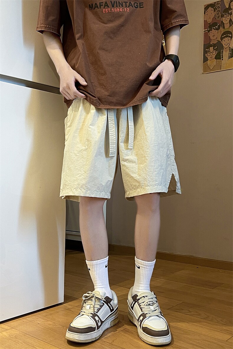 8XL-M特大码短裤男多巴胺冰丝裤户外速干五分裤工装裤DK1524P25,男装休闲裤,电商D206-1