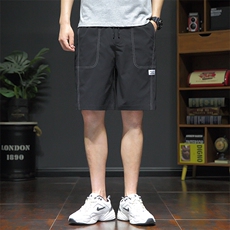 夏季新款短裤男宽松潮流港风百搭休闲五分裤运动短裤325-P20控48，男装牛仔裤，星座717