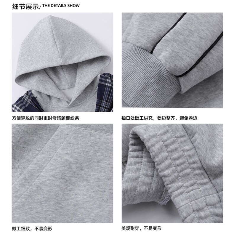 美式重磅全棉无帽绳380克围巾装饰连帽卫衣披肩外套男AH922-P50,女装短外套,星座610B-1
