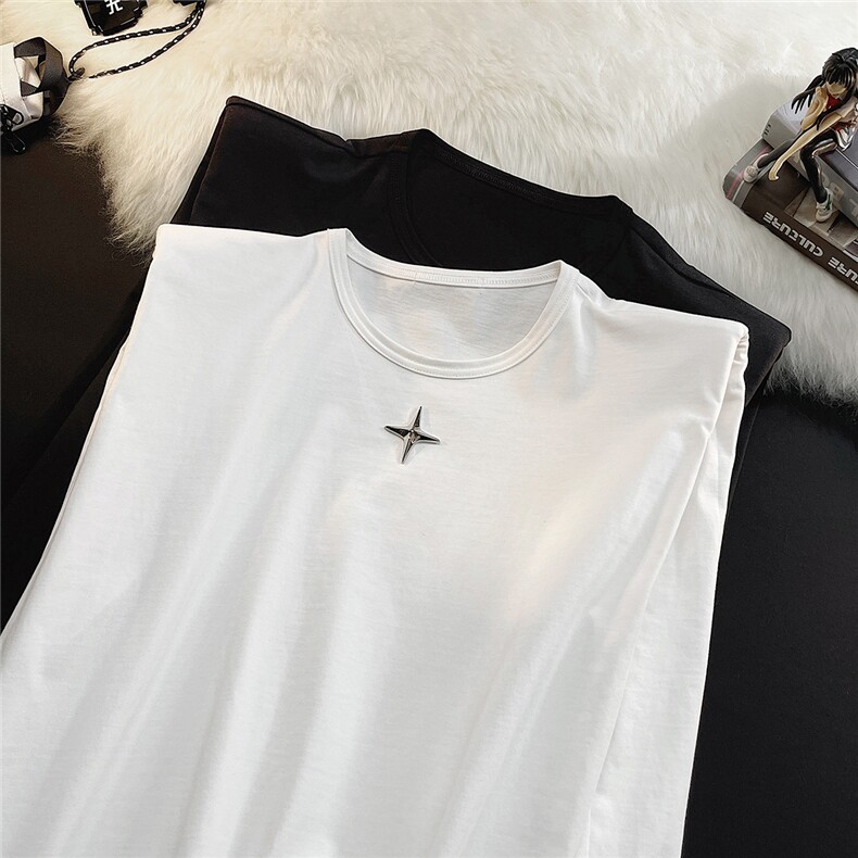 1平铺美式四角星设计潮流背心大码M-5XL休闲背心男BX8764P25控39，男装背心/马甲，星座226-2