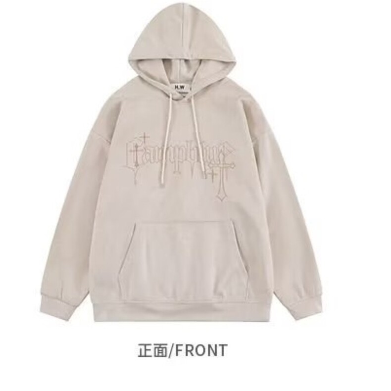 潮牌美式十字架刺绣连帽卫衣女春秋冬2025年新款休闲外套卫衣潮,女装短外套,星座1210-1