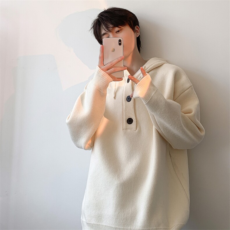 毛衣男秋冬新款港风宽松连帽针织毛衫MYA2-P65,男装针织衫/毛衣,星座214-3
