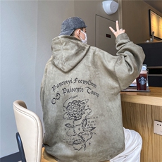 23/秋季360G麂皮绒烧花宽松休闲连帽卫衣JWY252-P55控78，男装夹克，电商B370