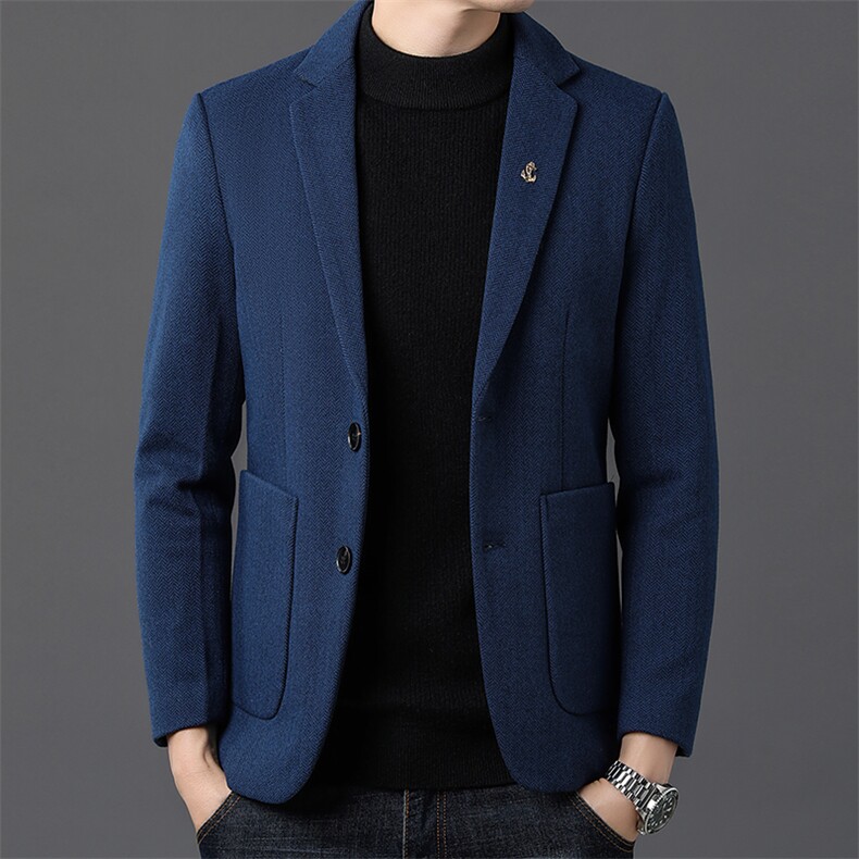 秋季新款西装男西服简约外套西服商务休闲小西装单西图片